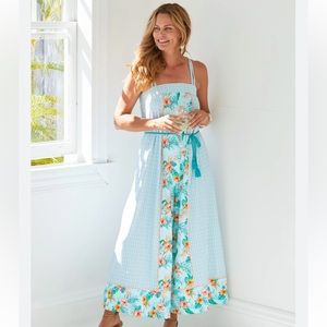 Cabana Life Floral Tie Maxi Dress Size Medium